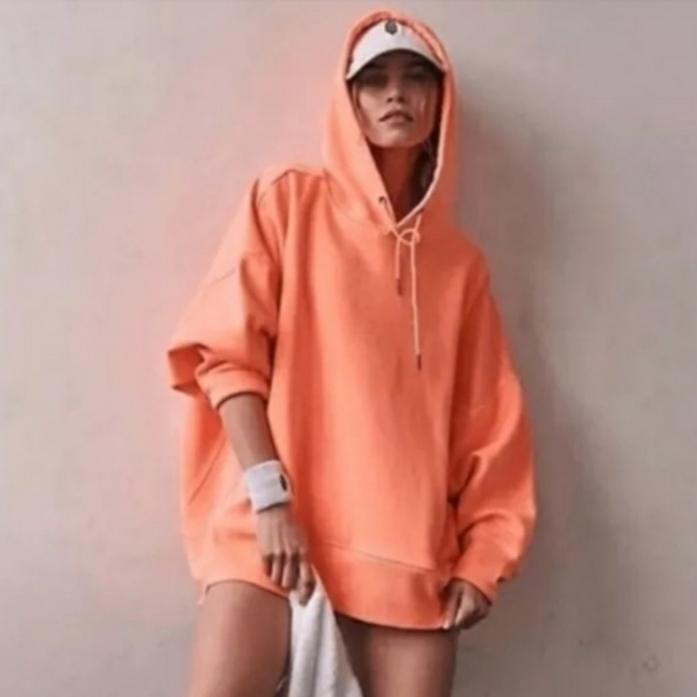 Free People Movement Sprint to the Finish Hoodie Sweatshirt Hot Watermelon XSnwt - Picture 10 of 10